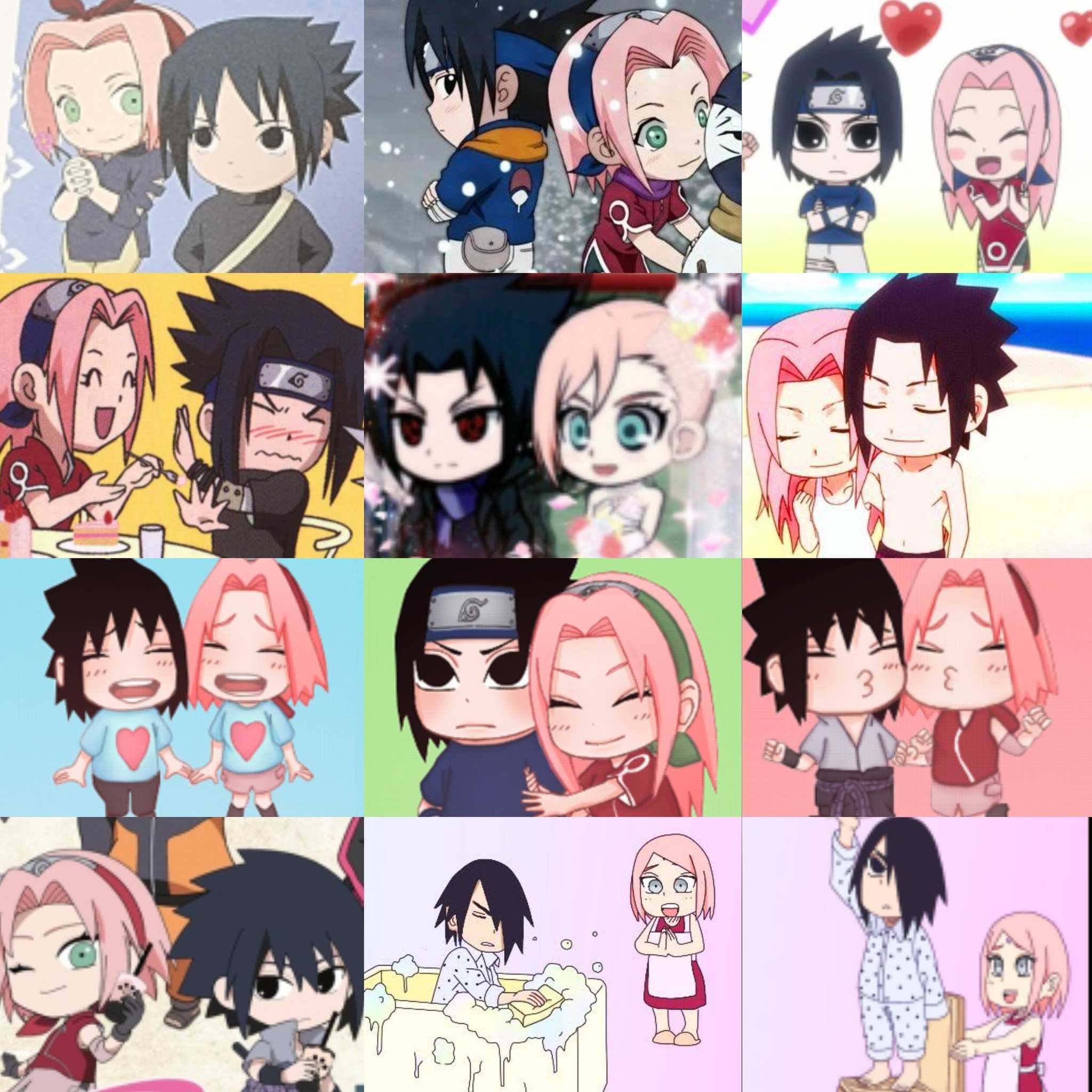 SasuSaku Chibi Fanart : r/Naruto