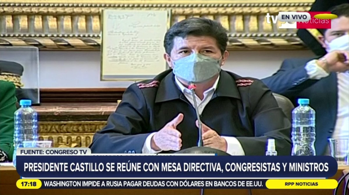 RPPNoticias's tweet photo. 🚨 #ULTIMOMINUTO: Presidente Pedro Castillo: "Debo anunciar que a partir de este momento vamos a dejar sin efecto la inamovilidad, corresponde llamar a la tranquilidad del pueblo peruano"

📻 ► 89.7 FM / 730 AM
📺 ► Movistar 10 - 710 HD
📲 ► https://t.co/1oydRoCFYC https://t.co/3gAmbpu4xM