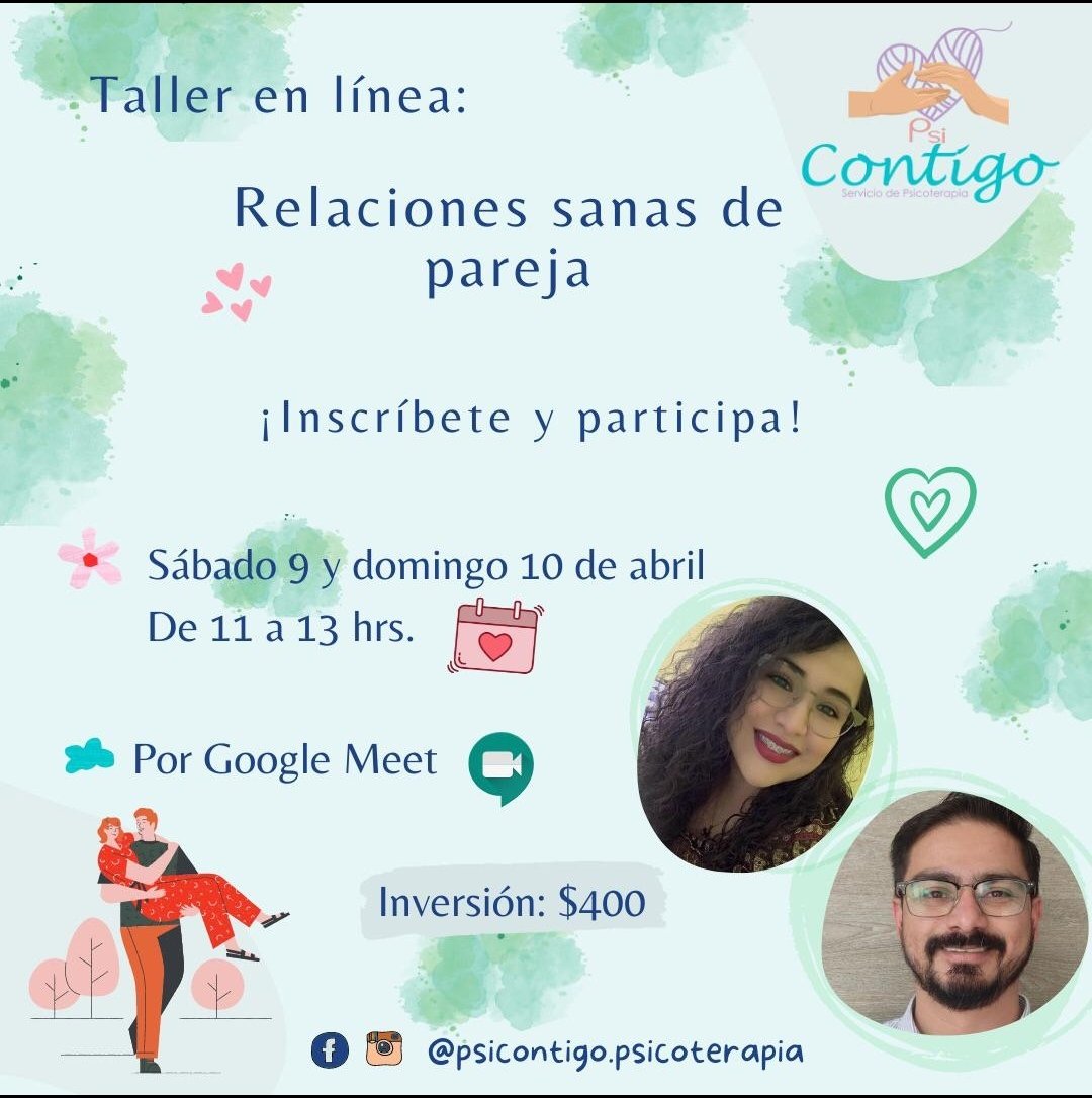 RicardoRSeanez's tweet photo. También para #Adame y #CarlosTrejo tenemos un taller de relación de pareja,  y si te gustaría aprender como tener una relación de pareja sana... inscríbete 
#Psicologia https://t.co/iunKaeXMck