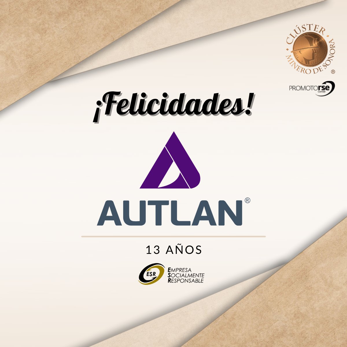 ClusterDeSonora's tweet photo. Nos enorgullece celebrar con @MineraAutlan sus 13 años como Empresa Socialmente Responsable.
Nuestras felicitaciones a todo el equipo de Unidad Columbia, #Metallorum - Autlán.
Sigamos fortaleciendo la #MineríaResponsable
#ESR2022 #Magdalena #Sonora https://t.co/cdMduK4JUX