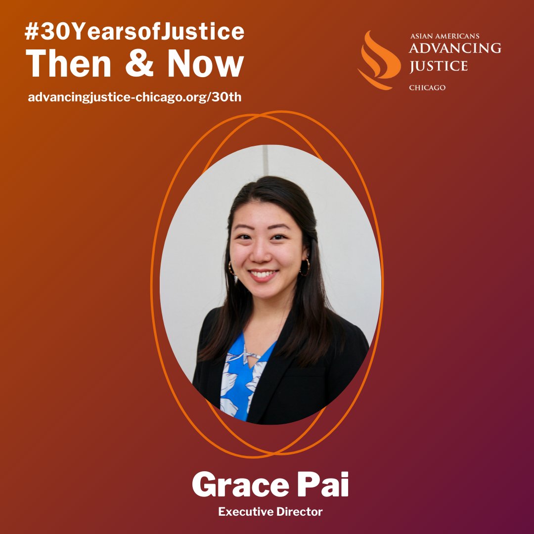 AAAJ_Chicago's tweet photo. Today's spotlight is on ED Grace Pai! As we approach our 30th Anniversary Celebration on Thursday, May 5th, you'll meet @AAAJ_Chicago staff & board members who have influenced our work in the AsAm community. Celebrate #30YearsofJustice with us: https://t.co/DaHExCpjOx https://t.co/6GiUtVeSHu