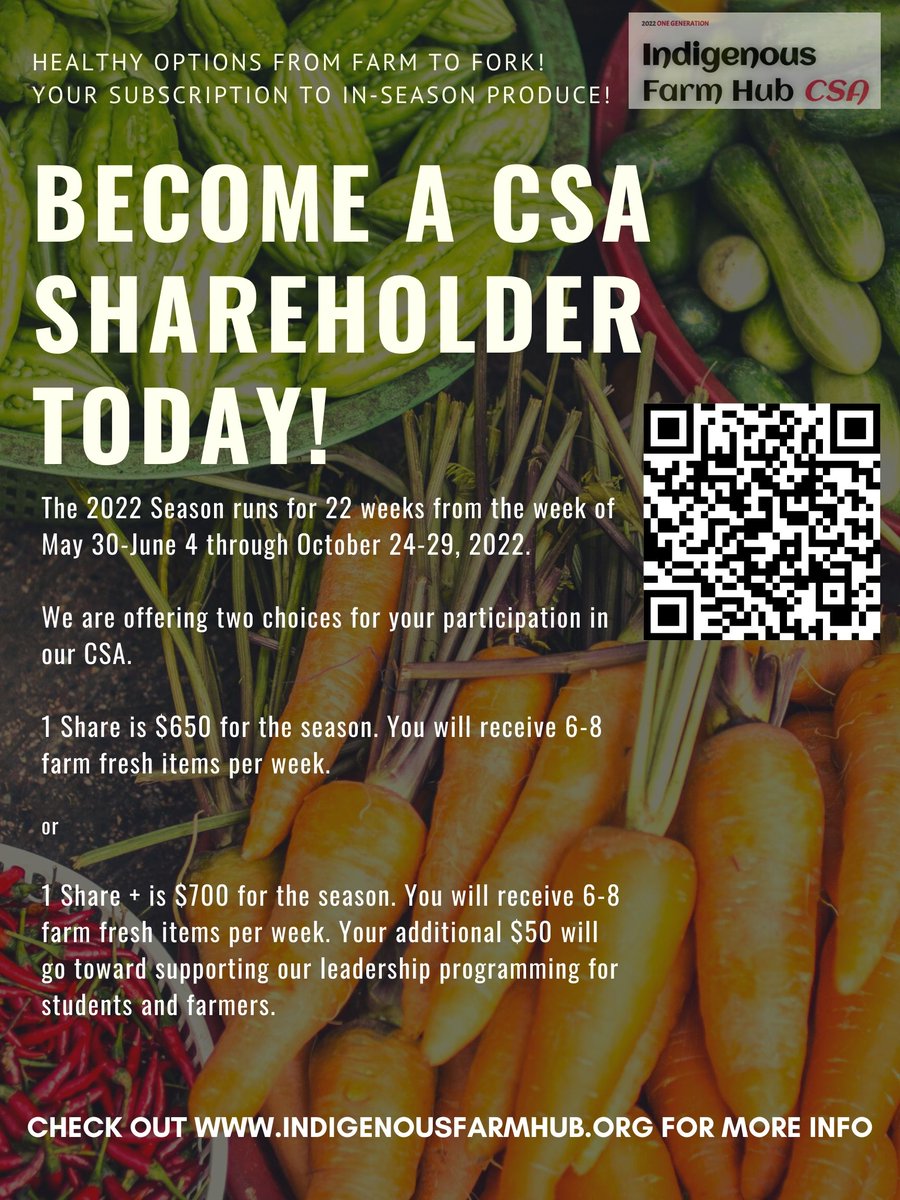 IndigenousFarm's tweet photo. Become an #IndigenousFarmHub CSA Shareholder today!

#IFH #OneGeneration #OG #CSA #Season #Farm #FarmFresh #Produce #Support #Leadership #NewMexico #NM #Students #Farmers #Healthy #Community #Indigenous #Agriculture #Growing #Family #Land #Language #Culture https://t.co/OaBHtNnHzz