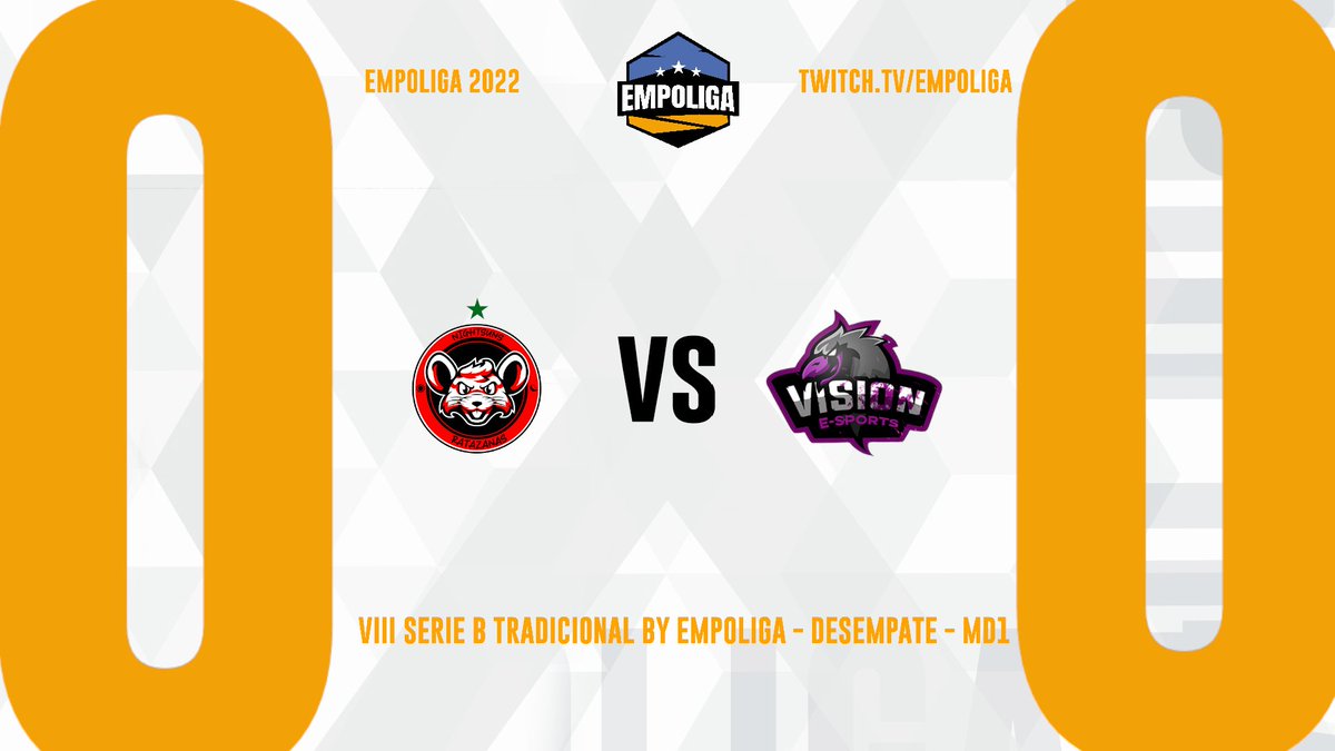 Hoje é noite de desempates na #Empoliga Tradicional com 3 jogos, sendo 1 da Série B e 2 da Série A!

Começando com <a href="/RatazanasTeamAK/">NS Ratazanas AK Team</a> x @ggvisionesports Purple pela Série B valendo a última vaga nos playoffs da segundona!

twitch.tv/empoliga 

No final tem os sorteios da B/C !