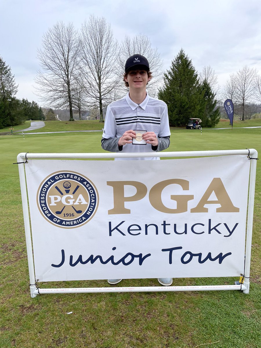 JuniorGolfKY's tweet photo. A little bit of rain wasn’t going to stop our champions today at Polo Fields. Congrats to these eight players on notching a win during their spring break!

Boys 16-18: Laine Schulten
Girls 16-18: Hadlie Crump
Boys 13-15: Jackson Mayes
Girls 13-15: Emily Stedam https://t.co/4VvZOqIlO5