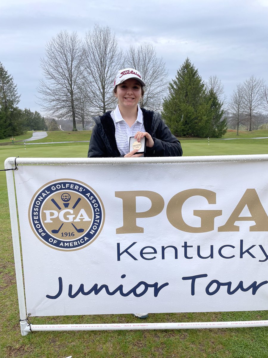 JuniorGolfKY's tweet photo. A little bit of rain wasn’t going to stop our champions today at Polo Fields. Congrats to these eight players on notching a win during their spring break!

Boys 16-18: Laine Schulten
Girls 16-18: Hadlie Crump
Boys 13-15: Jackson Mayes
Girls 13-15: Emily Stedam https://t.co/4VvZOqIlO5