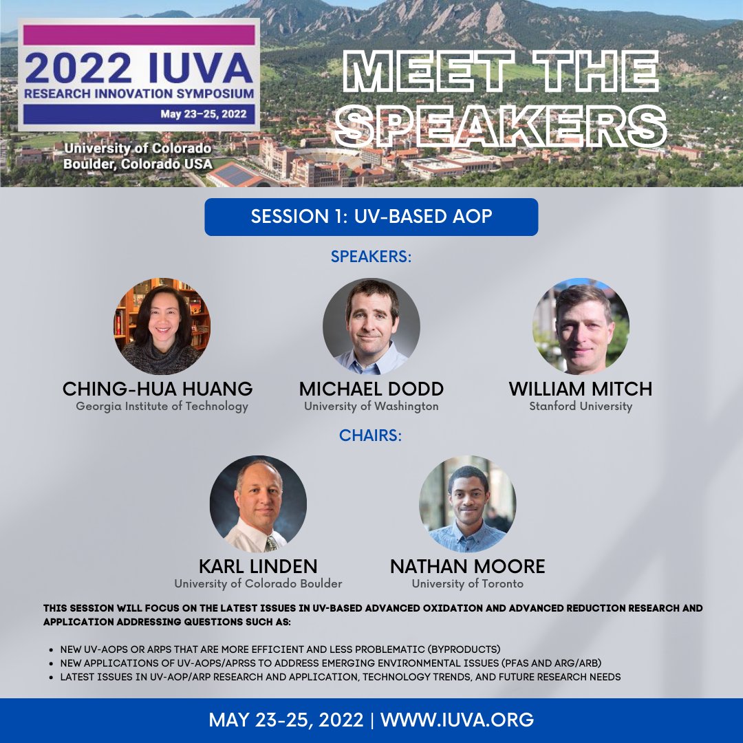 Have you registered yet for the IUVA Research Innovation Symposium, May 23-25, 2022 in Boulder, Colorado? iuva.org/2022-RIS