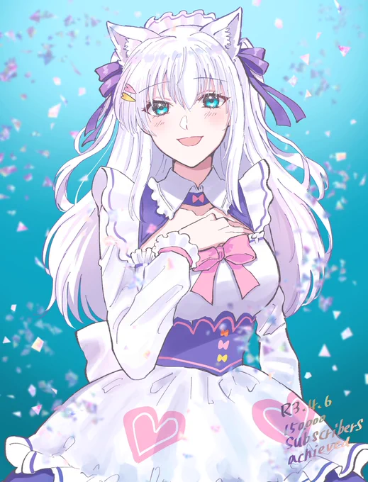 昨年のみしろの日で描いたのは15万人達成お祝いのFAでした。あれから1年早いなぁ〜 #みしろんあーと 