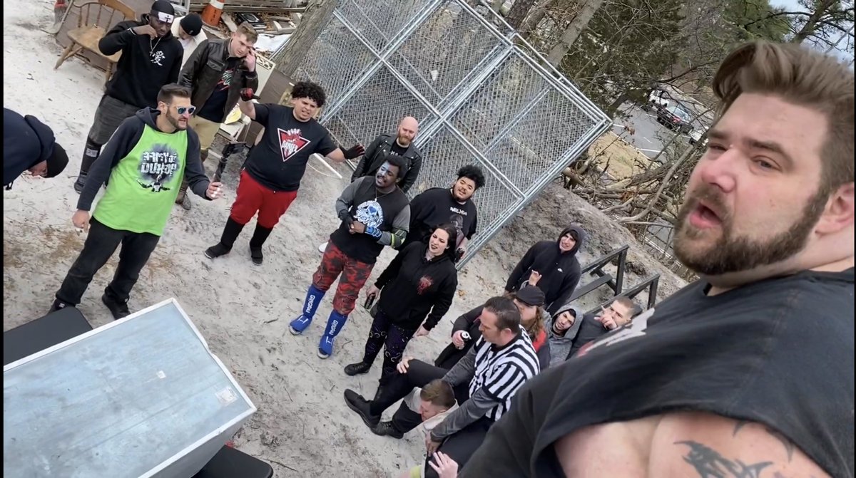 GrimsToyShow's tweet photo. I threw JIMMY CONTROVIRGIN off of a scaffold in a refrigerator!!
LAST MAN STANDING GTS SEASON FINALE!! #grimamania Vid: https://t.co/RodkCdVGuK https://t.co/Frj32rKZCn