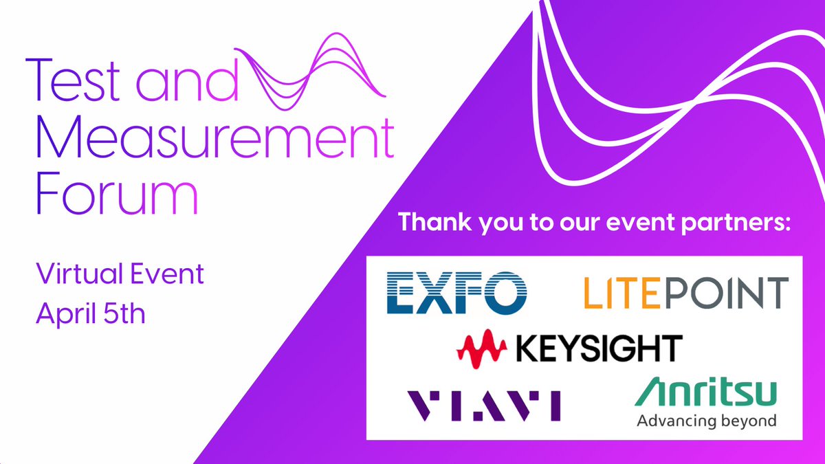 rcrwirelessnews's tweet photo. Thanks to all speakers and visitors who made #TestMeasure22 such a success! A special thanks to our sponsors @EXFO, @Keysight, @Litepoint, @ViaviSolutions
and @Anritsu. If you've missed some of the sessions - you can watch them on demand 👉https://t.co/Lr8ybYS2pz https://t.co/Jo1ff9Zxuf