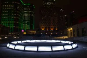 'Cycle' by Serge Maheu is a beautiful motion-driving light installation. The more the installation is interacted with the more the light patterns and ambient music evolve. 

buff.ly/3JeAL6O