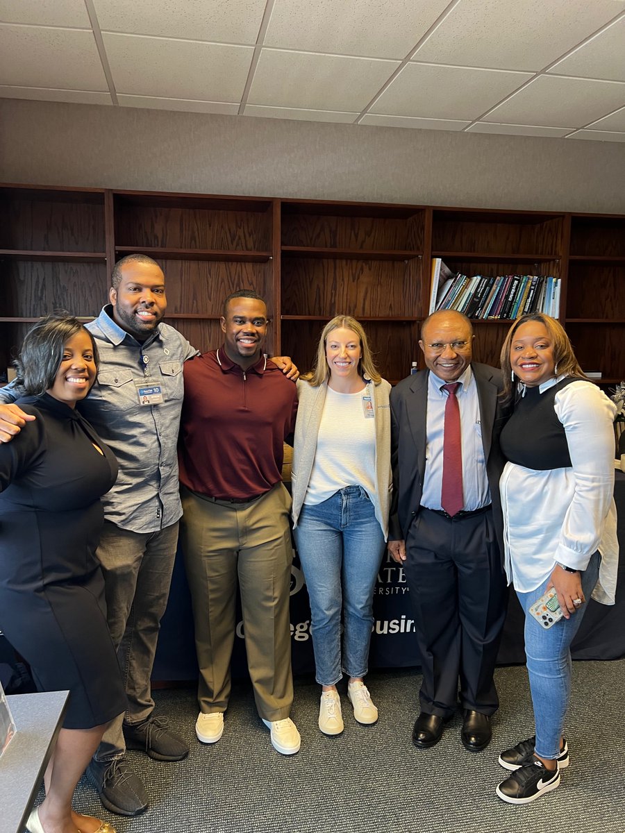 JSUacademics's tweet photo. Successful two-day visit to JSU by the Walmart Team. Students were able to learn about opportunities and interview for positions. One of the highlights of the day was when Adam, a College of Business major, was offered a position today at Sam’s Club by the Walmart executives. https://t.co/AdKinbkzDs