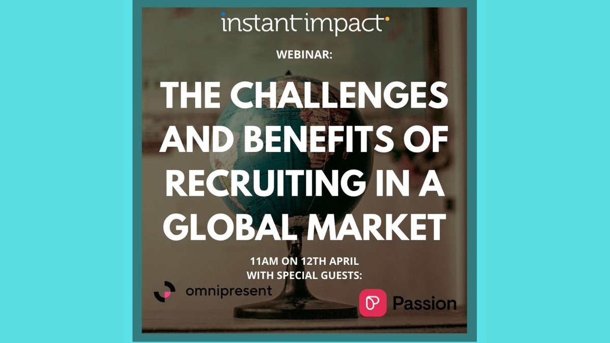 These days all you need to expand your company internationally is a laptop and a fast internet connection. Join us on Tuesday, April 12th, to learn more about the benefits and challenges of recruiting globally! bit.ly/3NJWmaJ