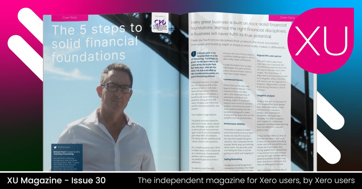 Xero User Magazine (@xumagazine) on Twitter photo Every great business is built on rock-solid financial foundations.
<a href="/CAforecasting/">Castaway Forecasting</a> shares the 5 steps to ensure your business achieves it's true potential π links.xumagazine.com/ubv9rk
#Xero #Forecasting #BusinessTools #BusinessOwners #CloudTech #BusinessNews #BusinessApps Every great business is built on rock-solid financial foundations.
<a href="/CAforecasting/">Castaway Forecasting</a> shares the 5 steps to ensure your business achieves it's true potential π links.xumagazine.com/ubv9rk
#Xero #Forecasting #BusinessTools #BusinessOwners #CloudTech #BusinessNews #BusinessApps