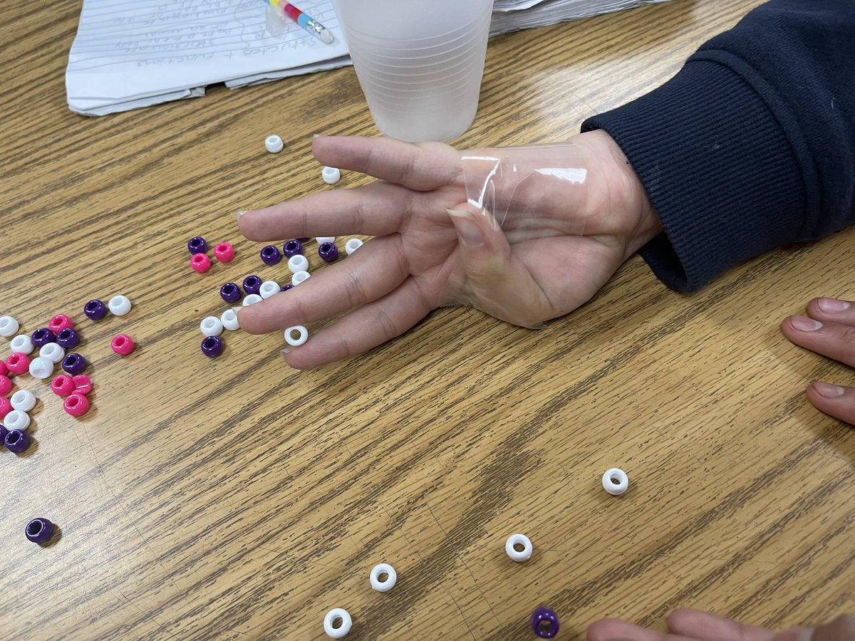 HLerma_BES's tweet photo. Today in science we learned about adaptations through our own body’s structure, grabbing beads with and without our thumbs. 😌👍 @Sponce_12 https://t.co/lbFBr6CvnG
