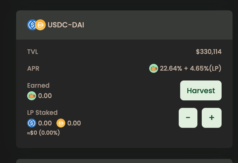 OolongSwap's tweet photo. I know people are busy farming in Oolong #MulteaFarm for #WAGMIv2 tokens... but sometimes you can also look around and you might find other pleasant surprises!
For example, our $USDC/ $DAI stable pair is currently at 27% APR πππ https://t.co/5NQkDAC09a