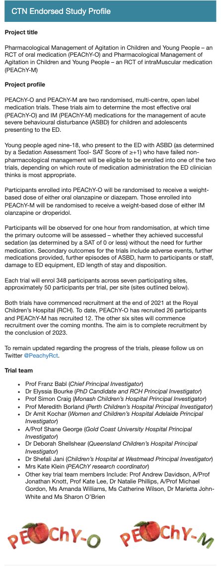 Thanks to the <a href="/acemonline/">ACEM</a> CTN for featuring our trials in this months newsletter!