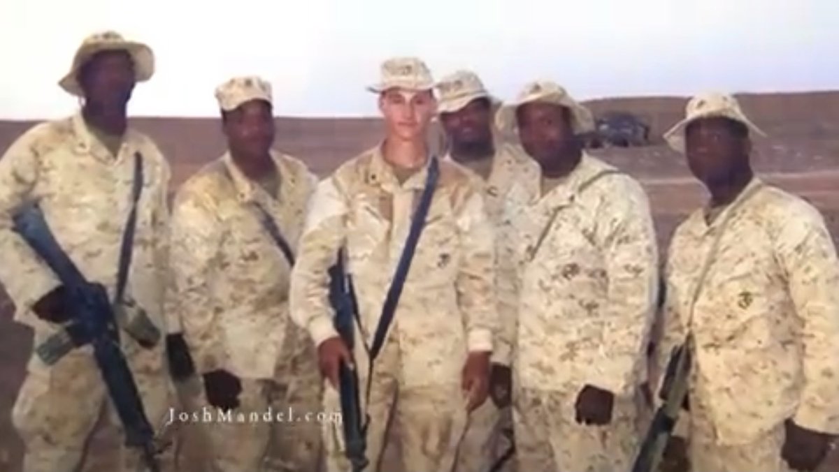 natalie_allison's tweet photo. You folks asked if Josh Mandel’s campaign photoshopped his head onto a Black man, and I looked for answers. They did not, the campaign says. It appears a darkening filter was used on the ad. Here’s the original photo for comparison. https://t.co/7kz5nYseje