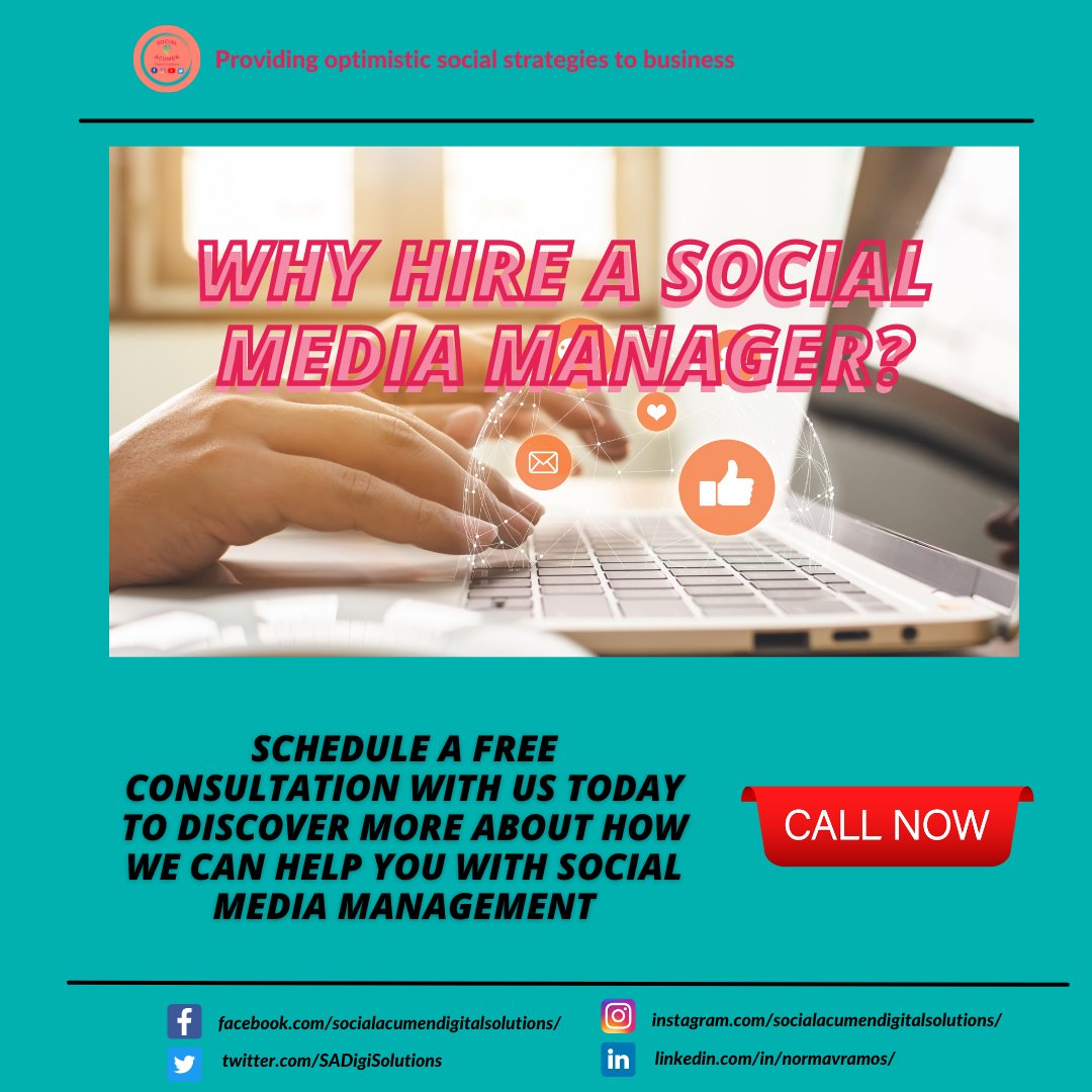 SADigiSolutions's tweet photo. A Social media manager develops a strategy to increase the brand's visibility, increase followers and interaction while also increasing its exposure.💻🤔

#socialacumen
#socialmediaforbusinessgrowth
#socialmediamarketingservices
#onlinebusinessowner https://t.co/Fch9tU2PCu