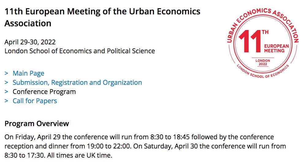 UrbanEconomics's tweet photo. Our 11th European Meeting is happening soon: April 29-30 in London at @LSEnews. We've got a great program packed with sessions that features keynotes by David Atkin and Bryan Graham.

Check it out: https://t.co/eJjSsz3O93 https://t.co/YvVdnjvzqb