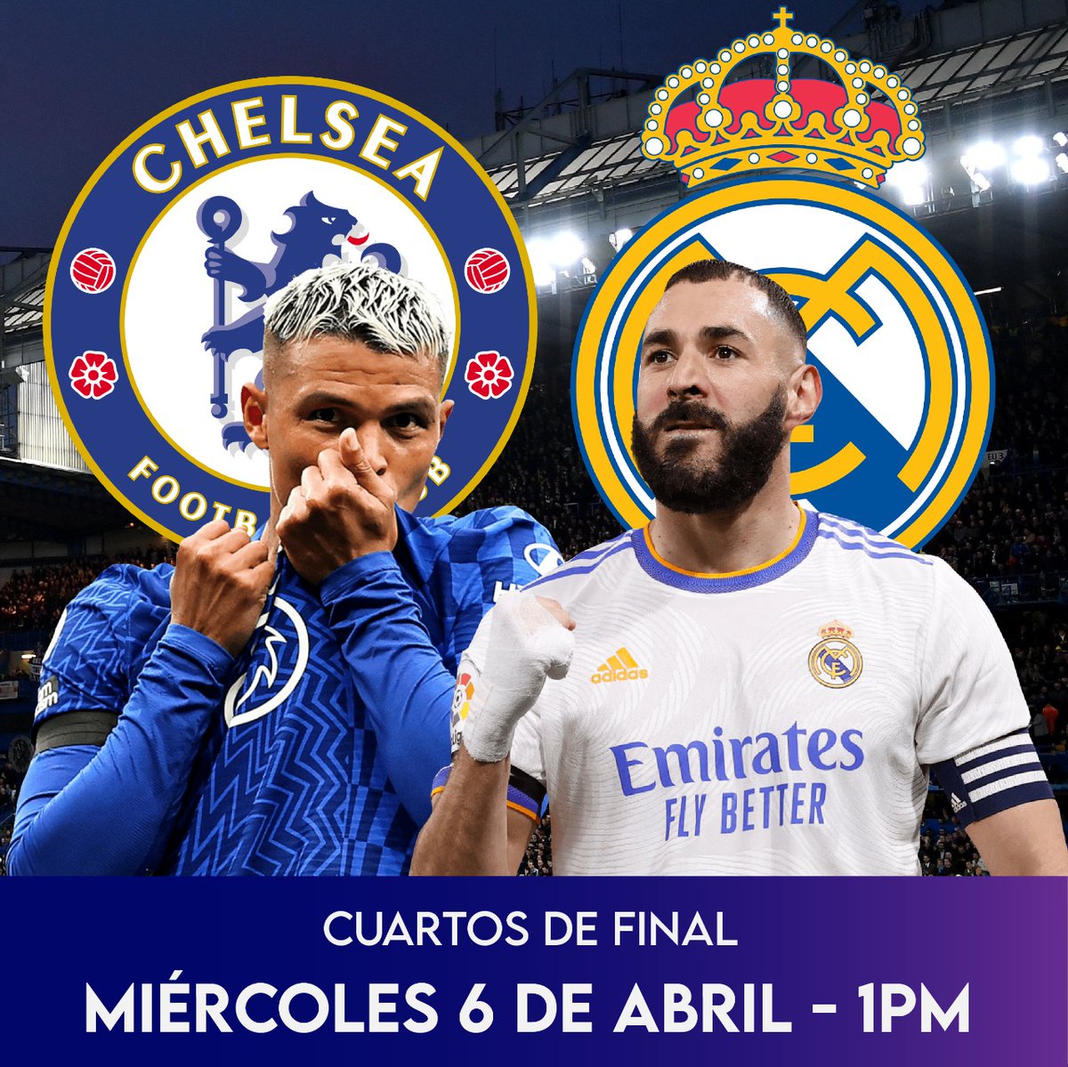 ENLACANCHA503's tweet photo. Chelsea y Real Madrid volverán a verse las caras por segundo año consecutivo en la Champions League después de no haberse cruzado nunca en la máxima competición continental en todos los años anteriores 🔥⚽
#cancha #enlacancha #503 #enlacanchaconhernan #championsleague #champions https://t.co/NMAoC2NbN7