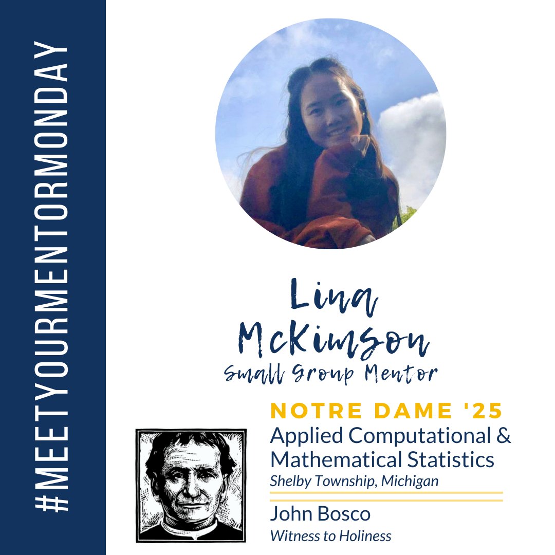 NotreDameVision's tweet photo. For this special Tuesday edition of #MeetYourMentorMonday we are featuring FOUR of our Small Group Mentors for this summer! #NDVision @McGrathND https://t.co/5pl0FdpM0A