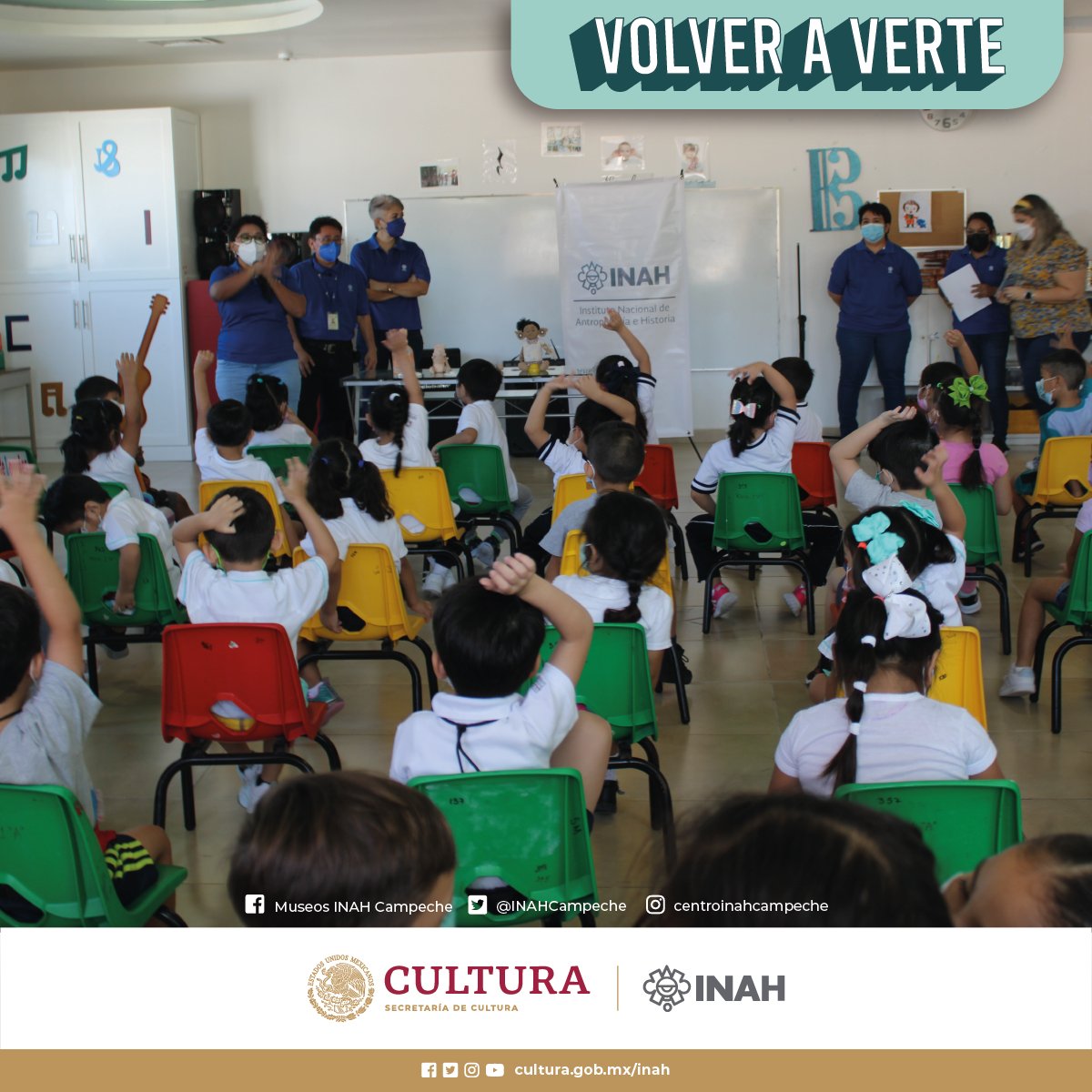 inahcampeche's tweet photo. #CentroINAHCampeche #VolverAVernos #CultaMaya

Inicio a las actividades presenciales con los preescolares del 1° y 2° del Centro de Desarrollo Infantil CENDI ISSSTECAM.

Agradecemos las facilidades a la directora Lic. Lorena Margarita González Hernández. https://t.co/63YNnO74bp