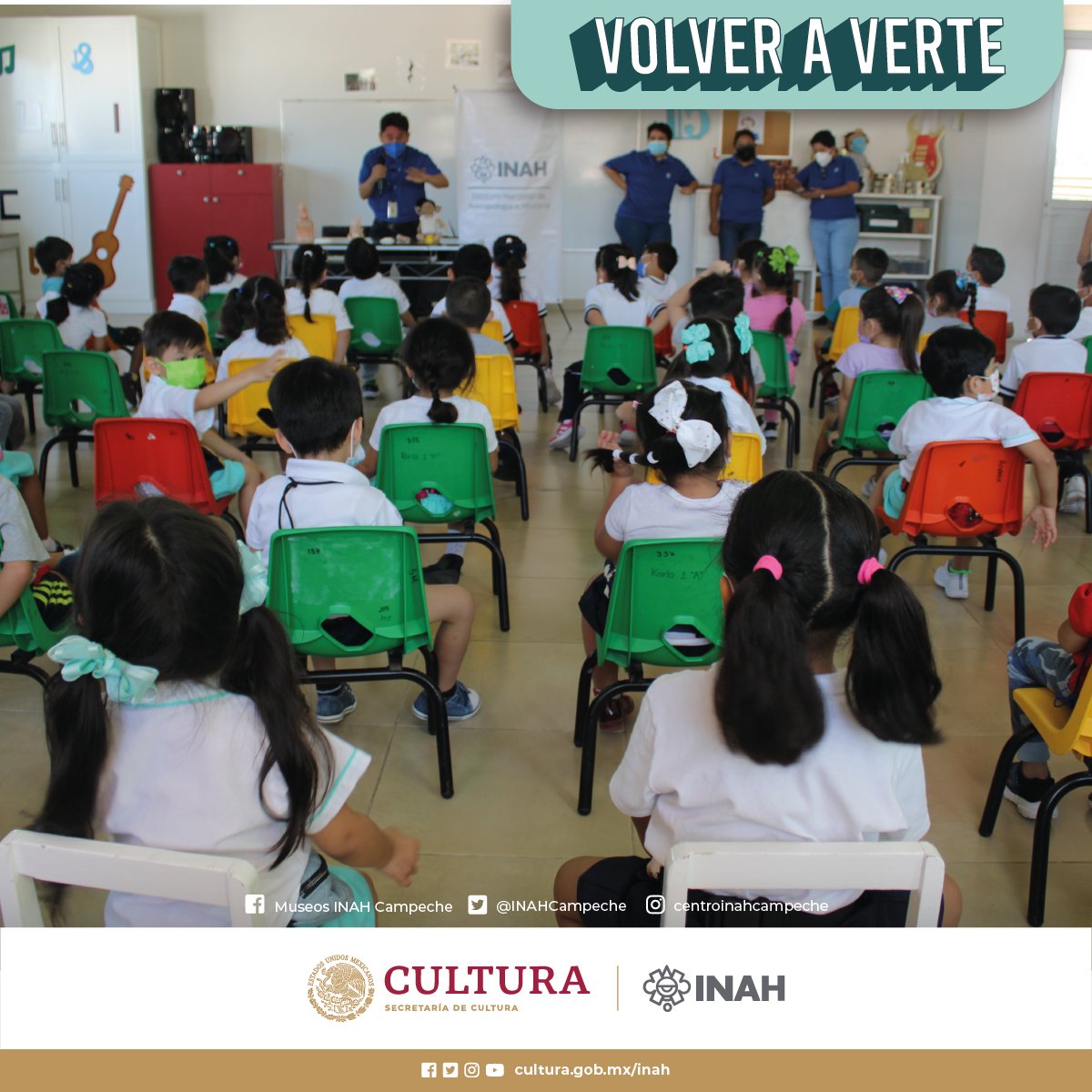 inahcampeche's tweet photo. #CentroINAHCampeche #VolverAVernos #CultaMaya

Inicio a las actividades presenciales con los preescolares del 1° y 2° del Centro de Desarrollo Infantil CENDI ISSSTECAM.

Agradecemos las facilidades a la directora Lic. Lorena Margarita González Hernández. https://t.co/63YNnO74bp