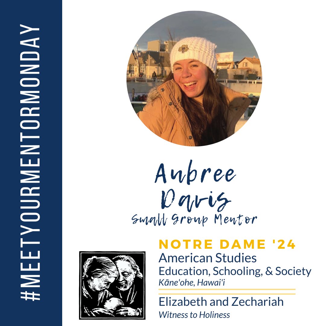 NotreDameVision's tweet photo. For this special Tuesday edition of #MeetYourMentorMonday we are featuring FOUR of our Small Group Mentors for this summer! #NDVision @McGrathND https://t.co/5pl0FdpM0A