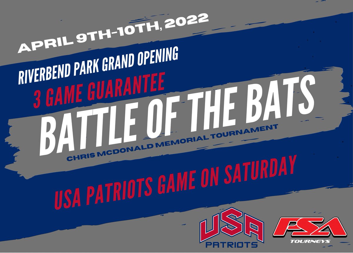 PSAtournaments's tweet photo. Opening up Riverbend Park this weekend! #playpsa https://t.co/GZ9YuvwEXS