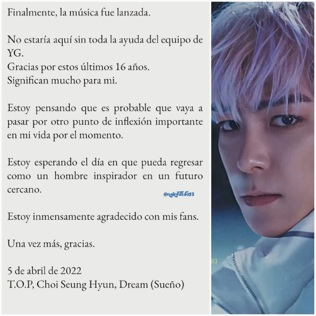 MaraYesica3's tweet photo. Alguien más vio este mensaje de agradecimiento y a VIPs y a los chicos de BIGBANG que parerece mas de despedida 😓😓de T. O. P.
Créditos a quien aya traducido.
#BIGBANG #BIGBANG_StillLife #BIGBANGisBACK @YG_GlobalVIP https://t.co/FAeJAF3xd3