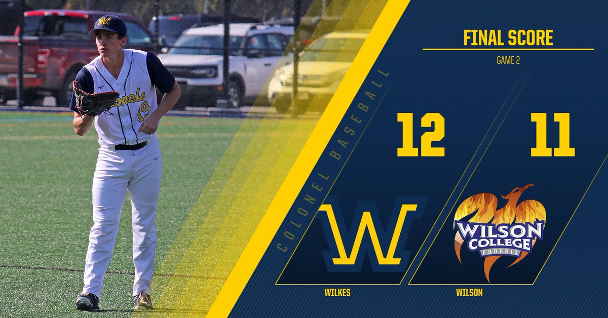 WilkesColonels's tweet photo. #WilkesBASE used first year Chase Vrabel's walk-off two-run single to comeback and win game two against Wilson! #EarnYourRank https://t.co/HAvgmQioh5
