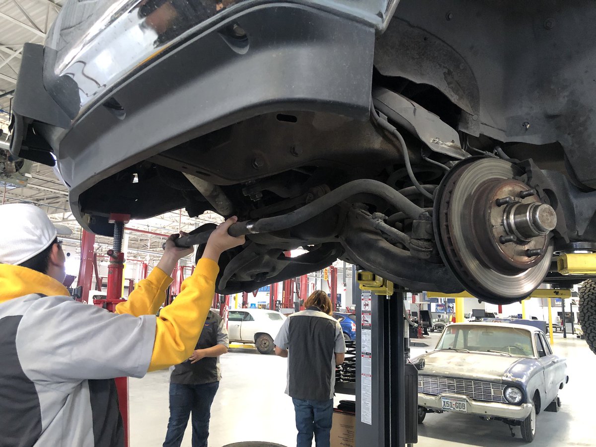 AutoTechFred's tweet photo. Complete suspension rebuild is underway for the #AutomotiveTechnology students @OurCareerCenter @YsletaISDCTE. Definitely the biggest suspension job we have undertaken this year. The kids are already off to a great start. @BrendaChR1 @fmarquez100 @YsletaISD @MaribelMguillen https://t.co/kPYuaV2sdM