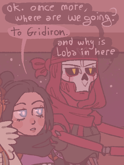 is this how the roadtrip to gridiron is gonna go, right?

[apex legends] 