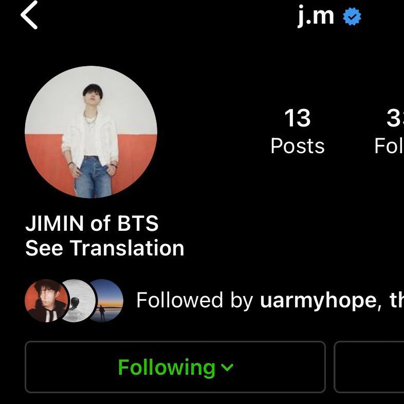 vantesangel__'s tweet photo. Jimin changed his ig pfp https://t.co/xRhUTuivnz