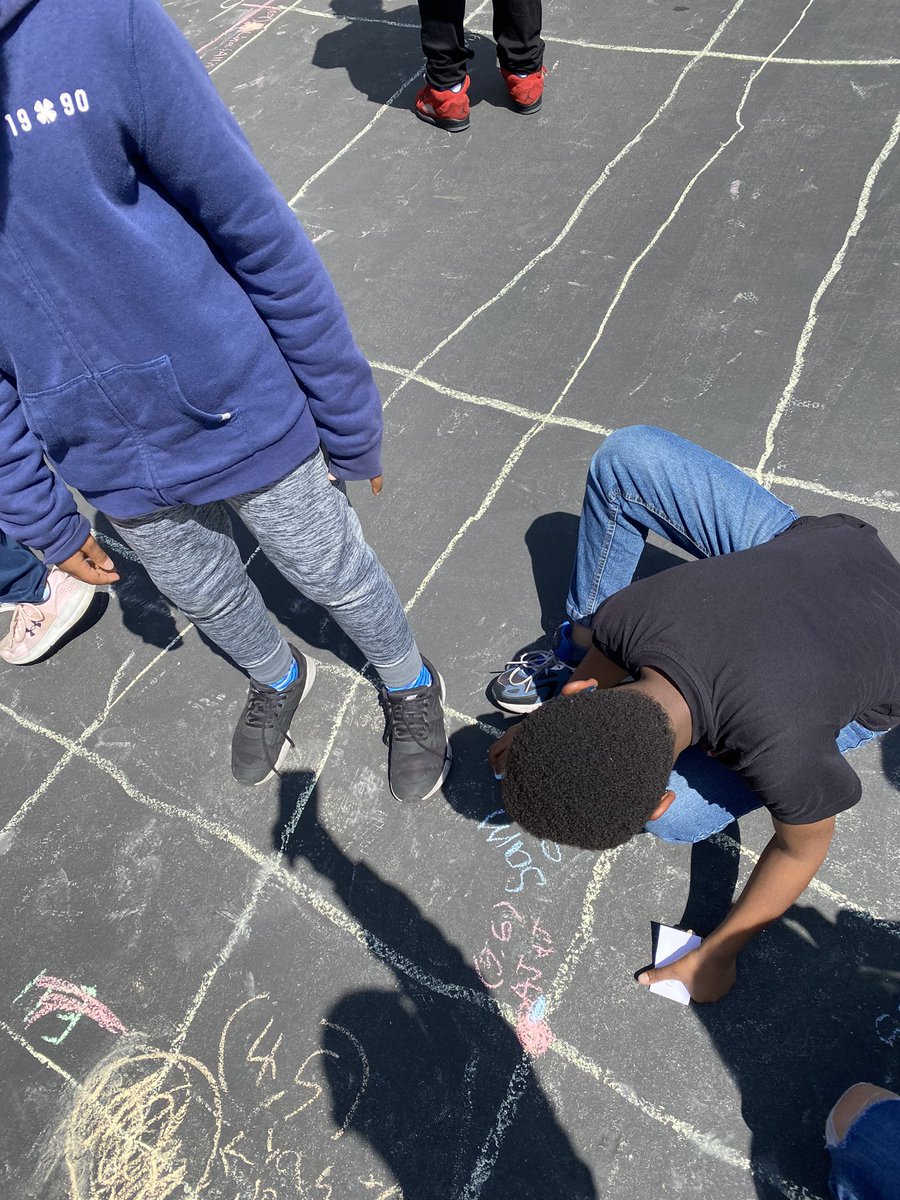 Today, we took advantage of the sunny day by being ordered pairs on a coordinate plane! #mathrules #hands-onlearning