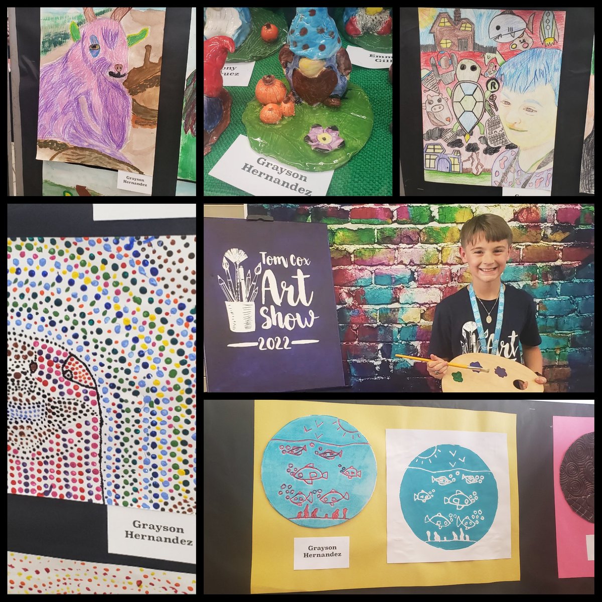 KRYSTALsped16's tweet photo. #cisdproud #fifthgrade #tomcox #Artshow https://t.co/OCNH6tzjR3