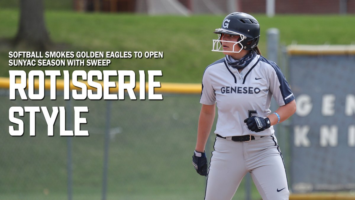 GeneseoKnights's tweet photo. SB: @GeneseoSB opened the conference schedule with a pair of victories over Brockport... 
https://t.co/s2ZAJ8c0Zb
#OneKnight #d3sb https://t.co/XpjgKtWPFP