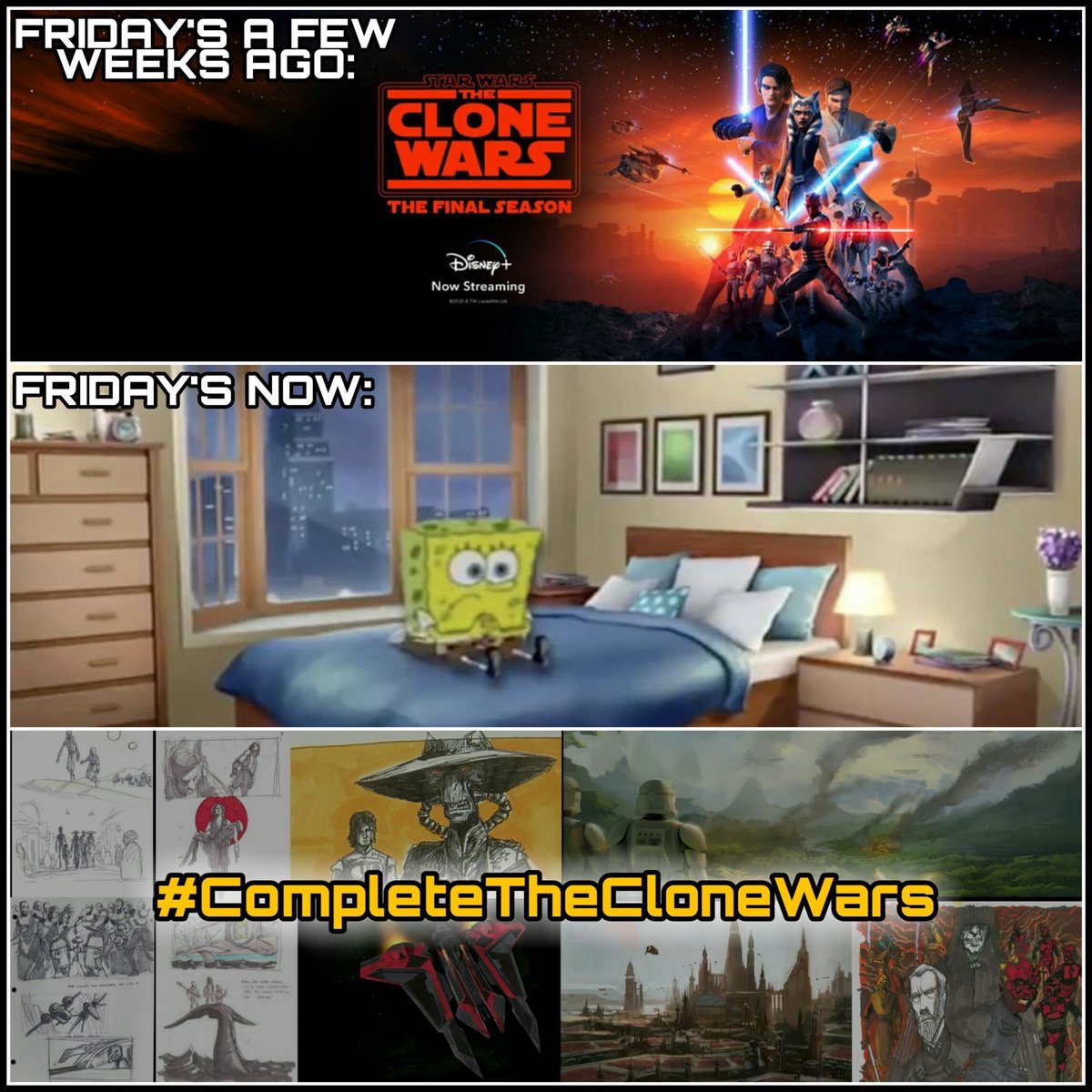 Vandicoup's tweet photo. Let's do this Sam. Let's hear more of your gorgeous, gravelly and chilling voice. There's so much left to explore and excite. 50 more episodes left to go. DEWIT!!

Please, @dave_filoni! #CompleteTheCloneWars!! 

#MoreAnimatedStarWars #AnimateSonofDathomir
#StarWars: #TheCloneWars https://t.co/LMpTVZf2yj