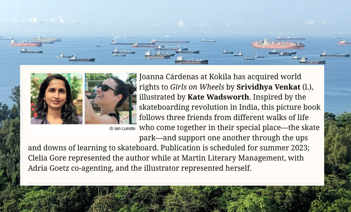 VenkatSrividhya's tweet photo. It gives me immeasurable joy to announce GIRLS ON WHEELS, a book that wouldn't have happened without @MadmoiselleClel, @adriamgoetz and my wonderful critique partners at @SCBWISingapore who, like the friends in the story, constantly encouraged me to make this story come to life. https://t.co/CYkxn7xEYL
