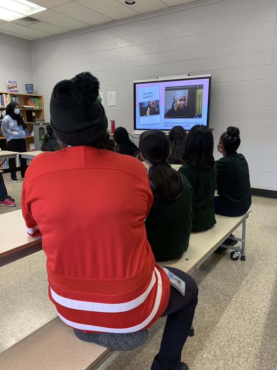 hmparlee's tweet photo. We had our first Empowering Girls Club day! What does it mean to be a girl? Grades 5&amp;6 girls are here to understand each other, lift each other up, and learn more about other women in our world who have made/are making a big difference. Today we learned about @Jamaaad 🏀 https://t.co/zF6cyOQQFp