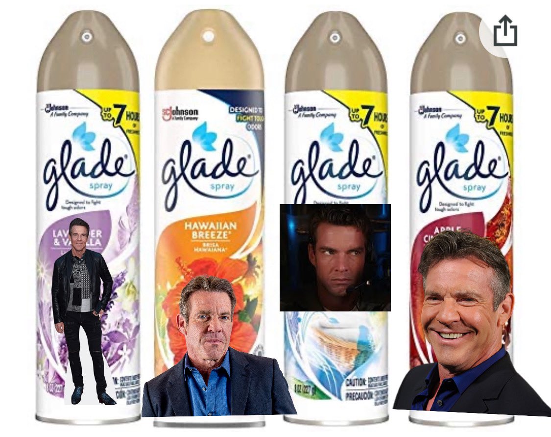 Freakout4F's tweet photo. The New Dennis Quaid collection from Glade #glade #scentoftheday #smellsgood #air #smellthis https://t.co/lQoEfFCtkH