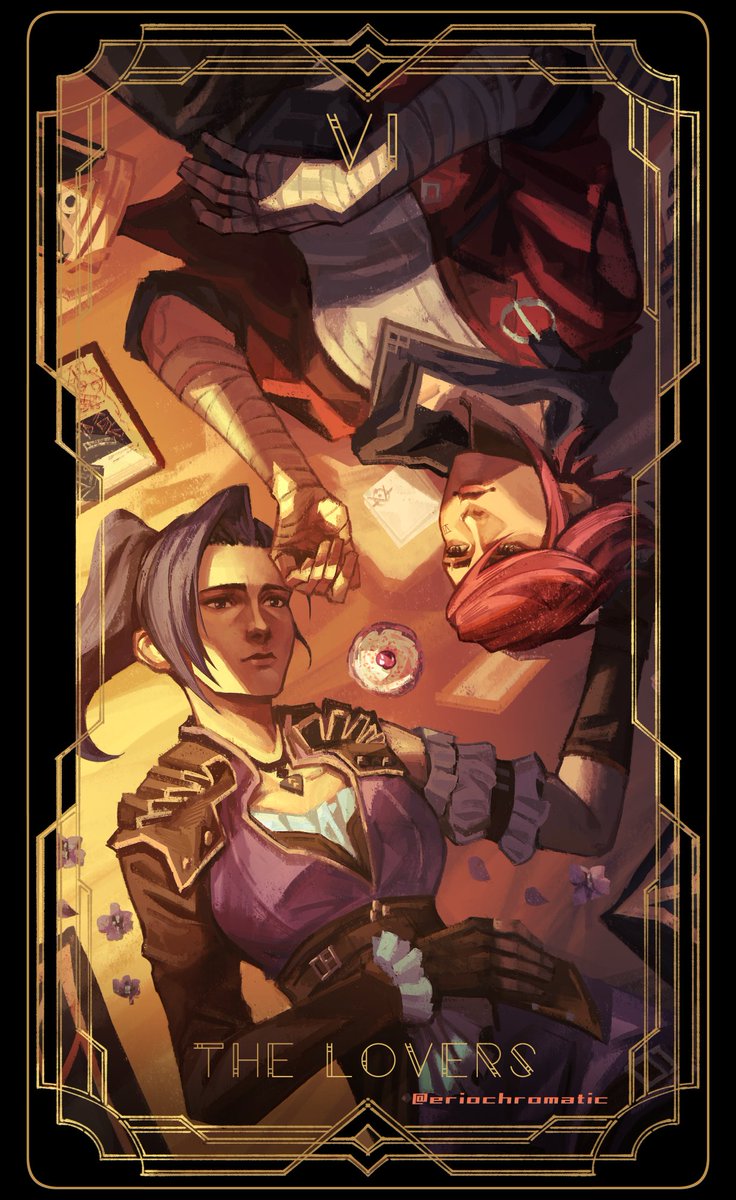 eriochromatic's tweet photo. VI: The Lovers
cmon yall we all know they were gonna be on this card 🥺🥺🥺 #Vi #Caitlyn #Arcane #ArcaneFanart https://t.co/BBKVkzR73p