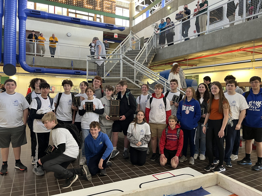 OAUpdate's tweet photo. OFA/OAMS students joined 11 other school districts at SUNY Broome today to compete in the Broome STEM-Hub Robotics competition. Our robotics team had many individual winners &amp; also claimed the overall TEAM GRAND CHAMPIONSHIP AWARD! #OASTEAM #OAPride #OAisYOU https://t.co/ajh0dkOabe