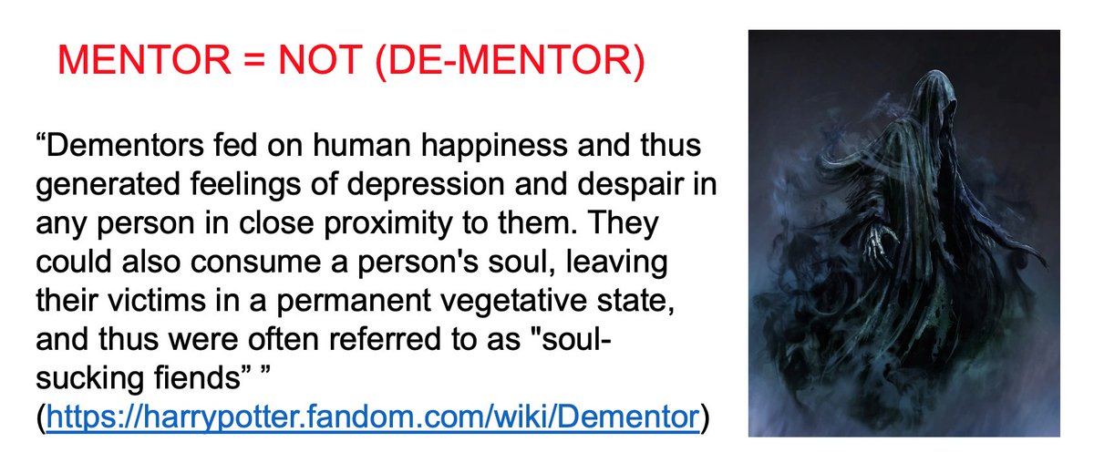 Mohit Kumar Jolly (@mkjolly15) on Twitter photo I was asked yesterday in <a href="/biopatrika/">Biopatrika</a> meme session on what qualities should one look for in a (PhD) mentor. Here's a simple (necessary & sufficient?) criteria I could think of: A mentor should not be a dementor (Harry Potter) <a href="/VoicesofIndAcad/">Voices of Indian Academia</a> <a href="/PhDsofIndia/">PhDs of India</a> <a href="/jenheemstra/">Jen Heemstra</a> <a href="/OdedRechavi/">Oded Rechavi</a> I was asked yesterday in <a href="/biopatrika/">Biopatrika</a> meme session on what qualities should one look for in a (PhD) mentor. Here's a simple (necessary & sufficient?) criteria I could think of: A mentor should not be a dementor (Harry Potter) <a href="/VoicesofIndAcad/">Voices of Indian Academia</a> <a href="/PhDsofIndia/">PhDs of India</a> <a href="/jenheemstra/">Jen Heemstra</a> <a href="/OdedRechavi/">Oded Rechavi</a>
