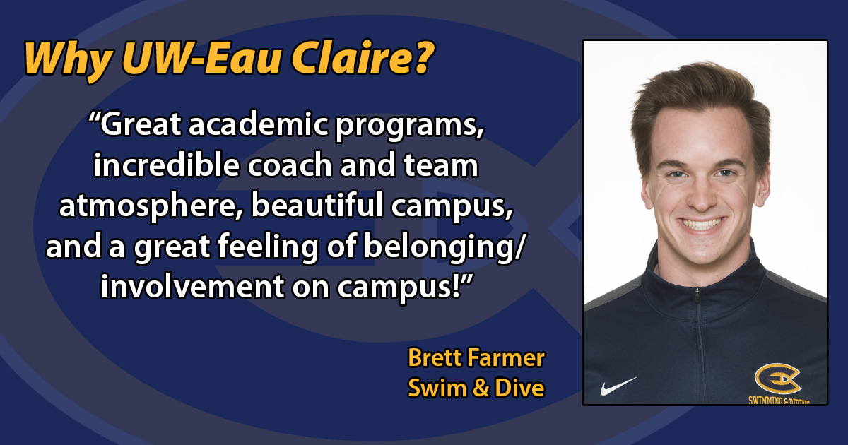 DIII allows SAs to balance academics, athletics &amp; other interests. At UWEC, Blugolds pursue excellence in all they do!
You can support Becca, Brett &amp; their teams by donating to <a href="/UWECSwimDive/">Blugold Swim & Dive</a> to help continue their strong tradition of excellence! 
impact.uwec.edu/g/athletics
#whyd3