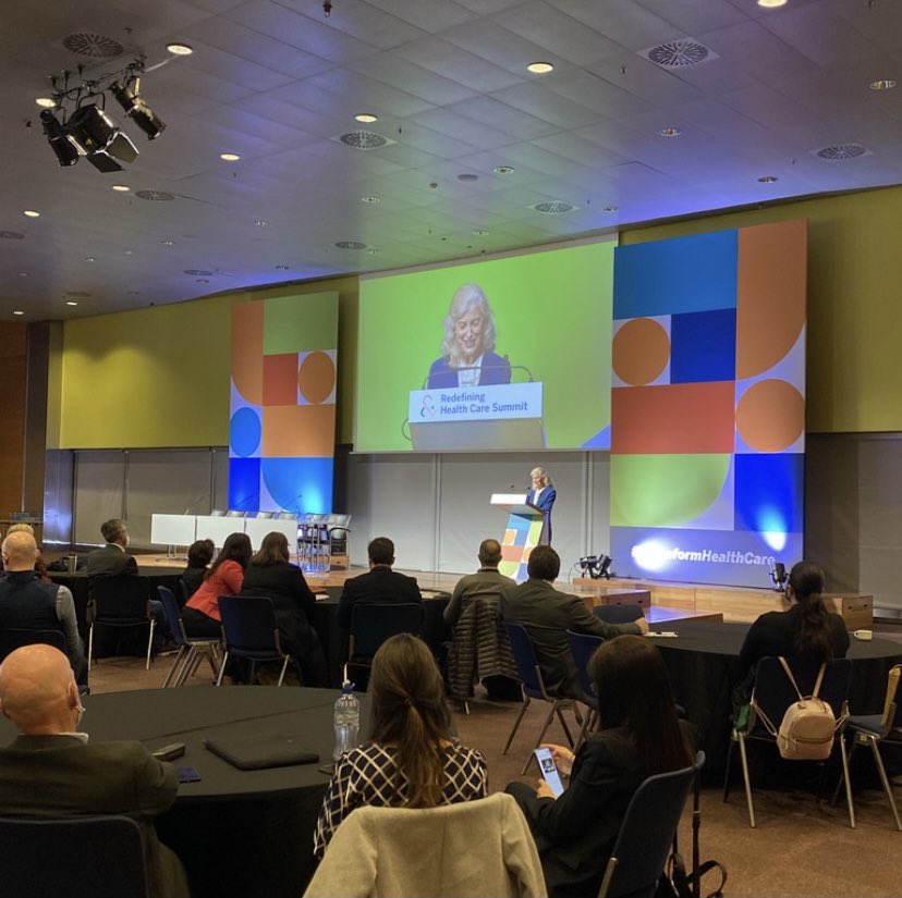 BekkahSchear's tweet photo. “When people are really focused on outcomes, innovation happens faster.” - Elizabeth Teisberg @UTexasValue #TransformHealthCare during first session of the Redefining Health Care Summit https://t.co/CiNZg2BUhS
