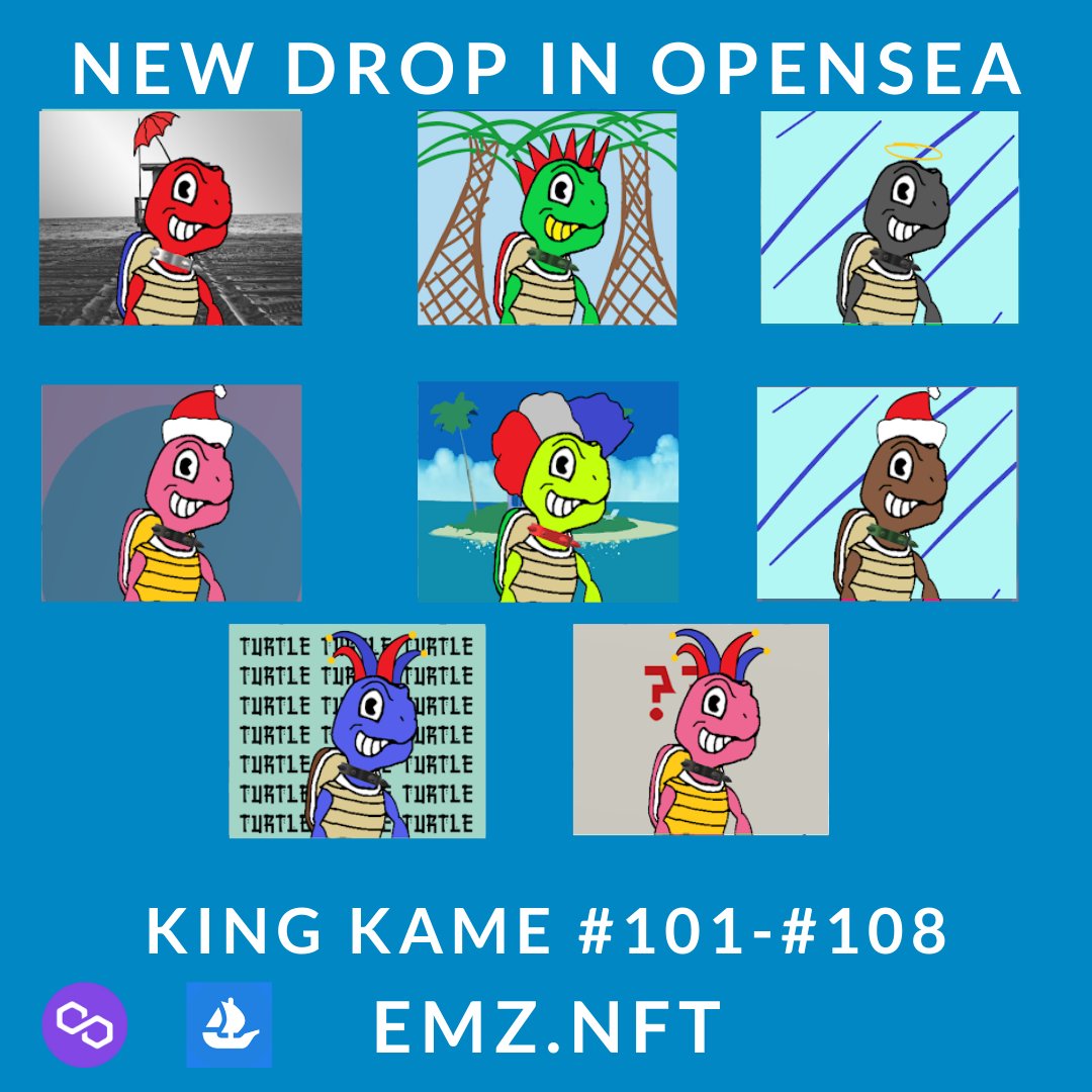 emznft's tweet photo. King Kame DROP in #OpenSea! Starting in .002 eth (polygon) Link in bio 
#nft #kingkame #nftcollection #NFTdrop #nfts #nftcommunity https://t.co/UpiOonBm67