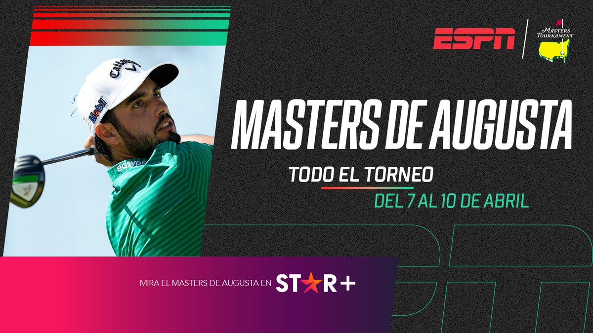 Del miércoles 6 hasta el domingo 10, <a href="/TheMasters/">The Masters</a> estará disponible en Star+ con cámaras exclusivas acompañando a grupos destacados y principales hoyos y una cobertura extendida en las pantallas de ESPN, Más información: bit.ly/3x7Q4eZ