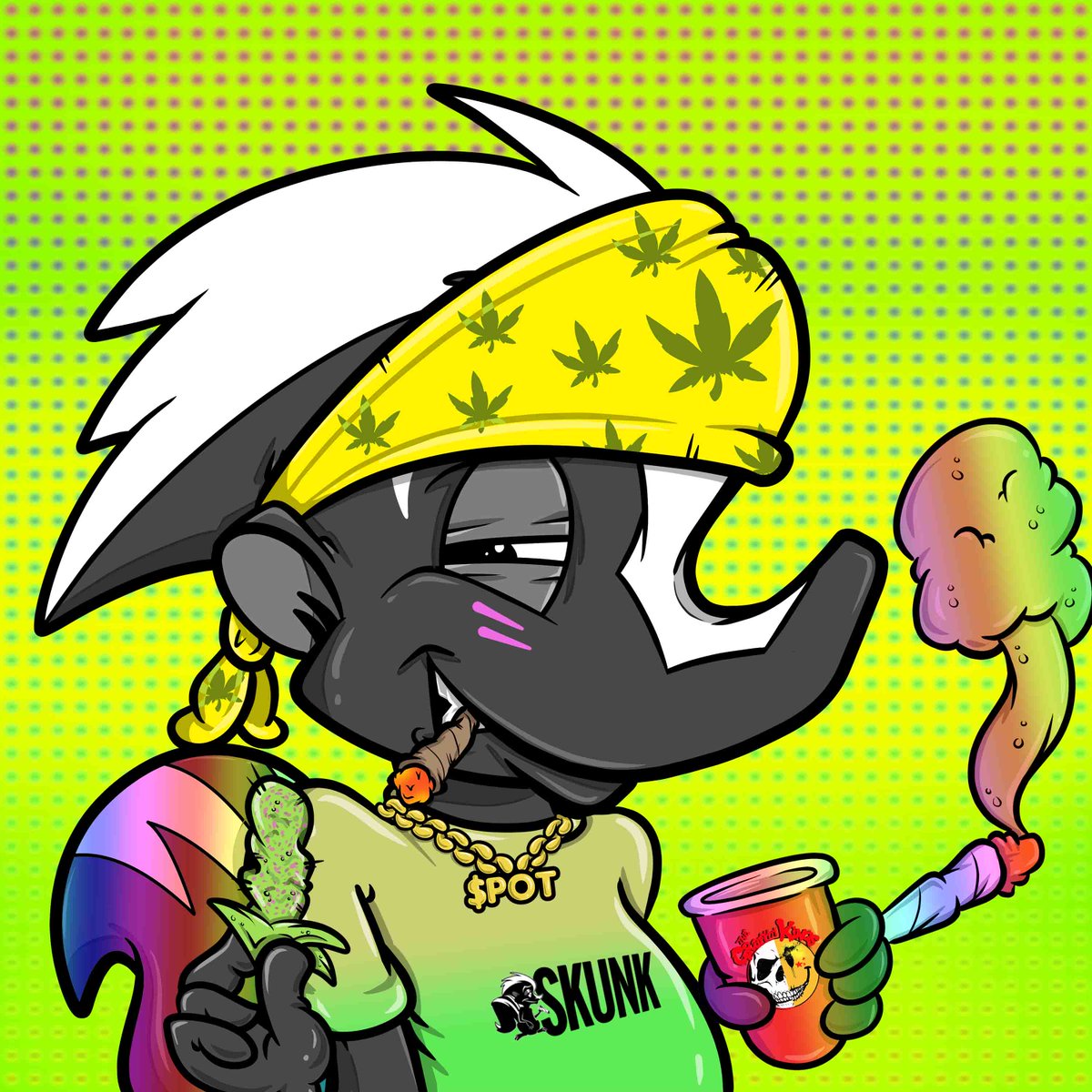 Skunkmagazine's tweet photo. @GraffitiKINGS @collectsocials @WAX_io JOIN THE #SKUNKbrigade 🦨🏆

#NFTart &amp; #WeedLovers 🍃💖🌍

🎯 Check out our #NFTS ⬇️⬇️
➡️https://t.co/zNn1BFlvaT⬅️

#PUFFPUFFPASS #420life #420community #420NFT #420DAO #SKUNKmagazine #GreenRenaissance #upinsmoke
#weedsmokers #cannabiscommunity https://t.co/dCa3lPgGOy https://t.co/9ge2ZMD3Q2