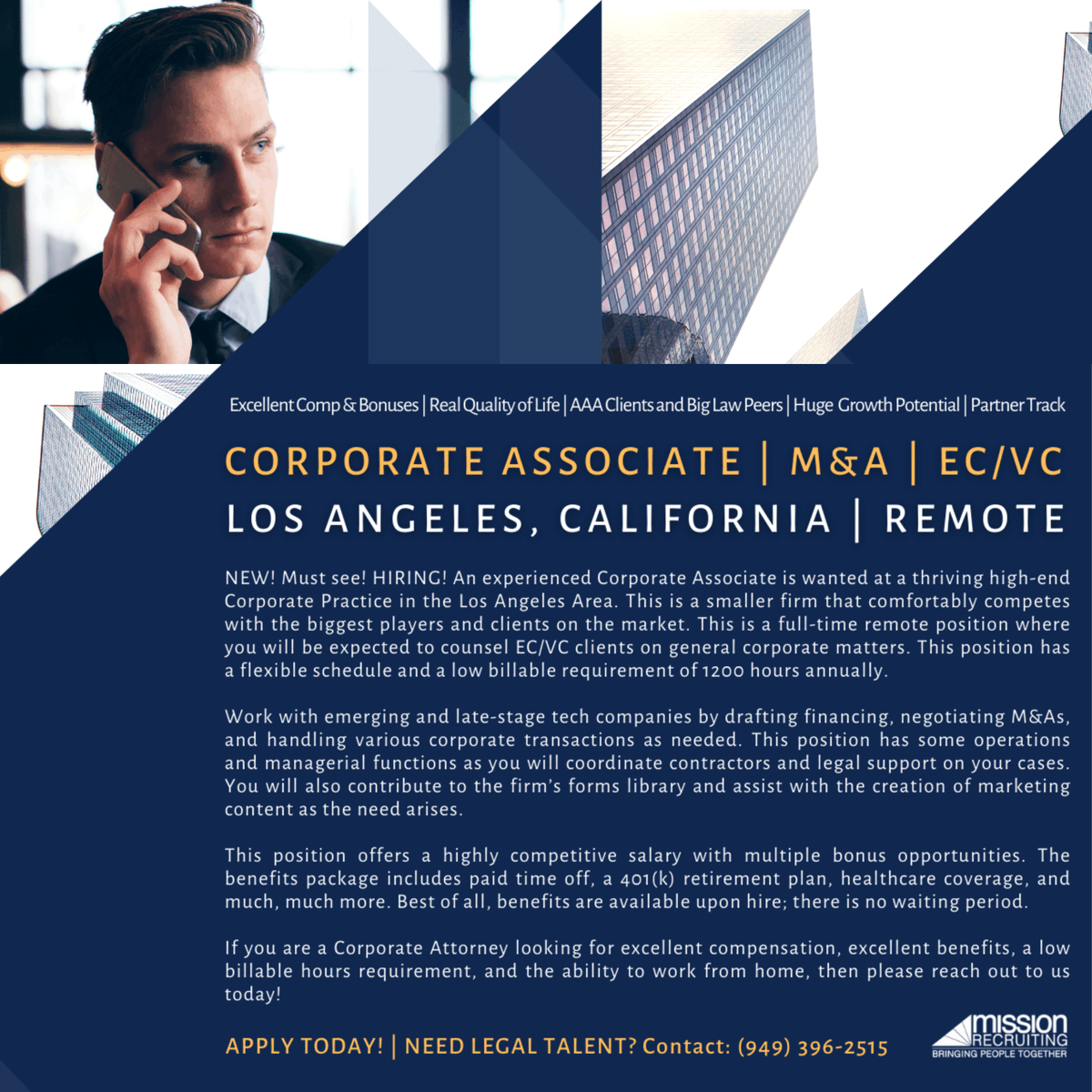 ShandWilde73's tweet photo. #JoboftheWeek! #Hiring!⚖️#Corporate #Associate or #Counsel for thriving boutique #LawFirm, founded by #BigLaw Partners, #LosAngeles. 

FT #remote !!!🍾

Apply here:
https://t.co/4Xyvt7966h
Raj Nair | (949) 346-1146
raj@missionrecruiting.com
#AttorneyJobs #CA #Corporatelaw #jobs https://t.co/CdGZwfCRLy